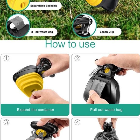 Pet Poop Picker Plastic Folding Pet Pooper Scooper With Bags(1 Pack) - Picture 8 of 8